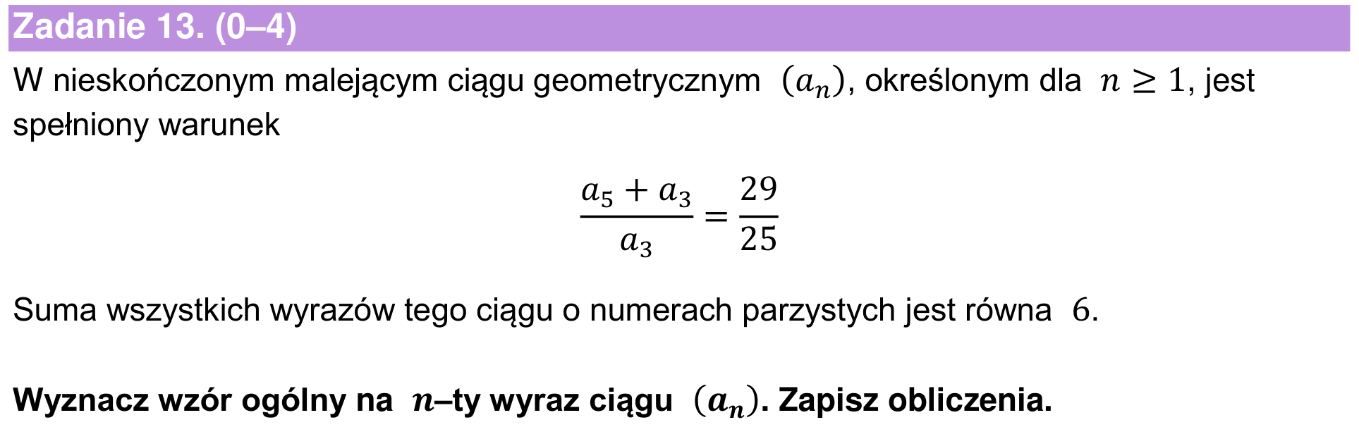 Informator maturalny 2024 – rozszerzenie, zadanie 13