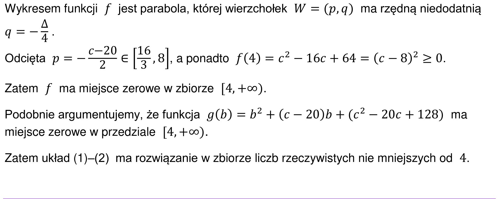 Informator maturalny 2024 – rozszerzenie, odpowiedź do zadania 18.1, fragment 2