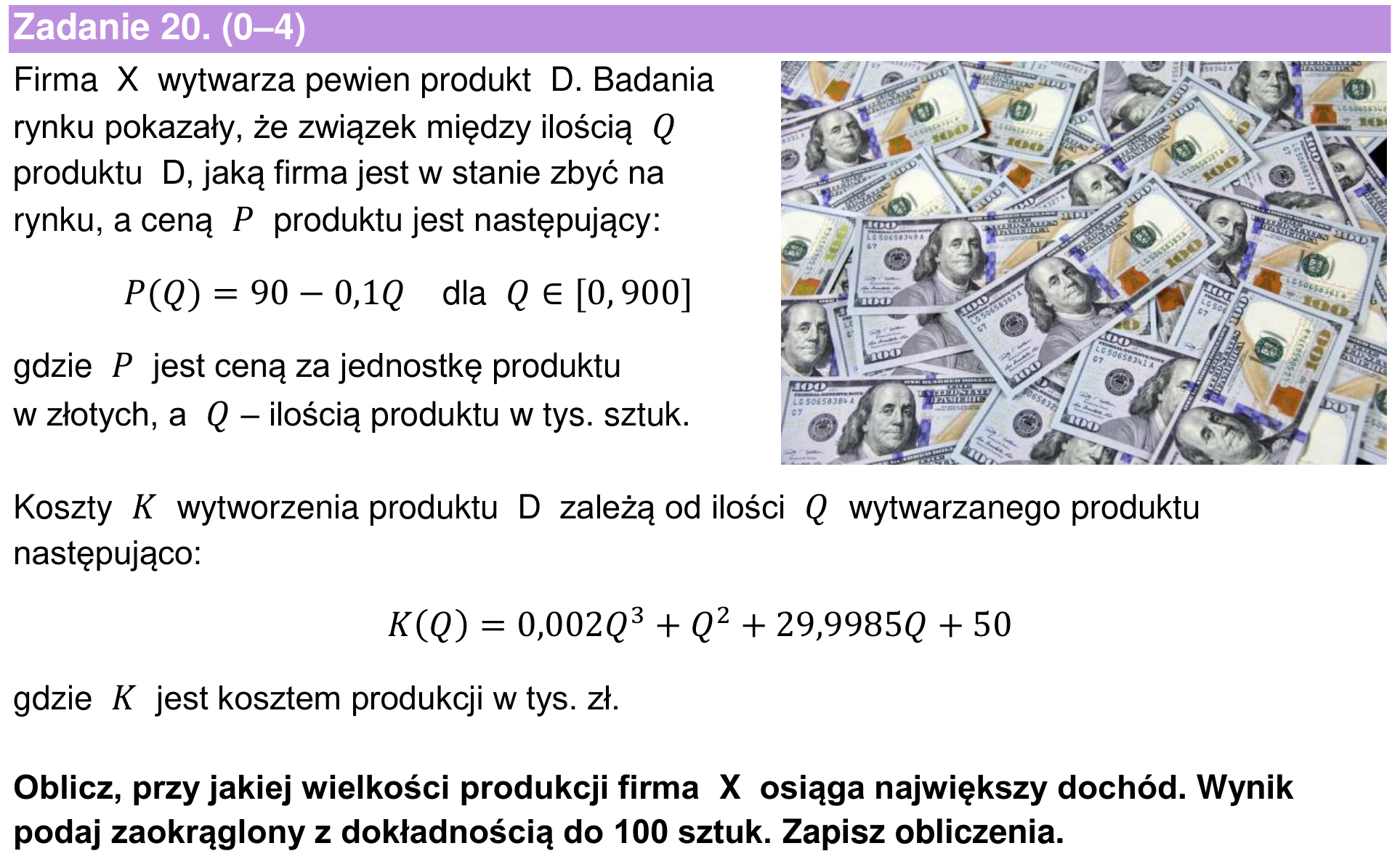 Informator maturalny 2024 – rozszerzenie, zadanie 20
