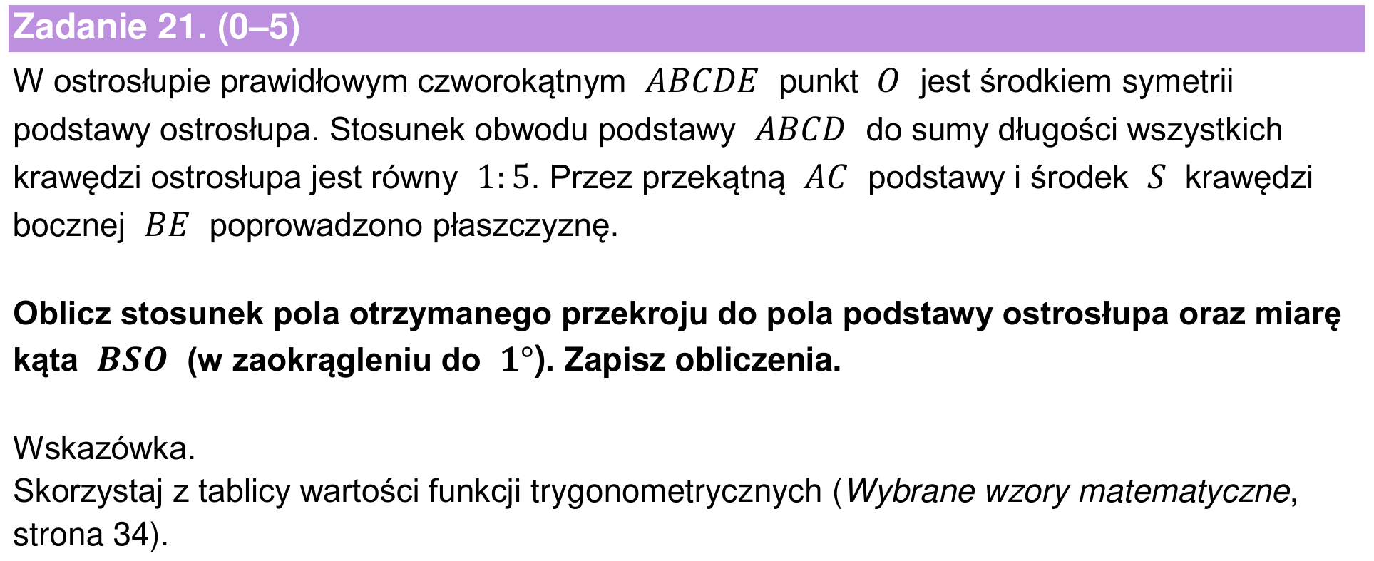 Informator maturalny 2024 – rozszerzenie, zadanie 21