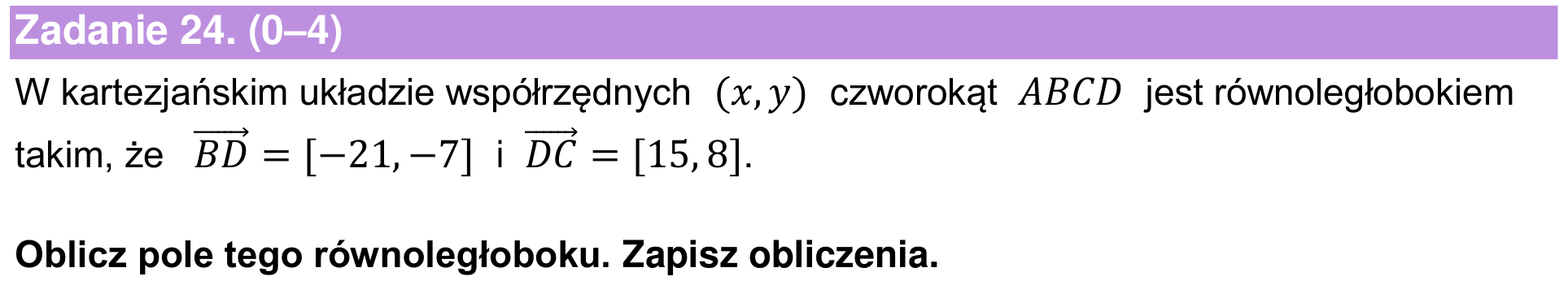 Informator maturalny 2024 – rozszerzenie, zadanie 24