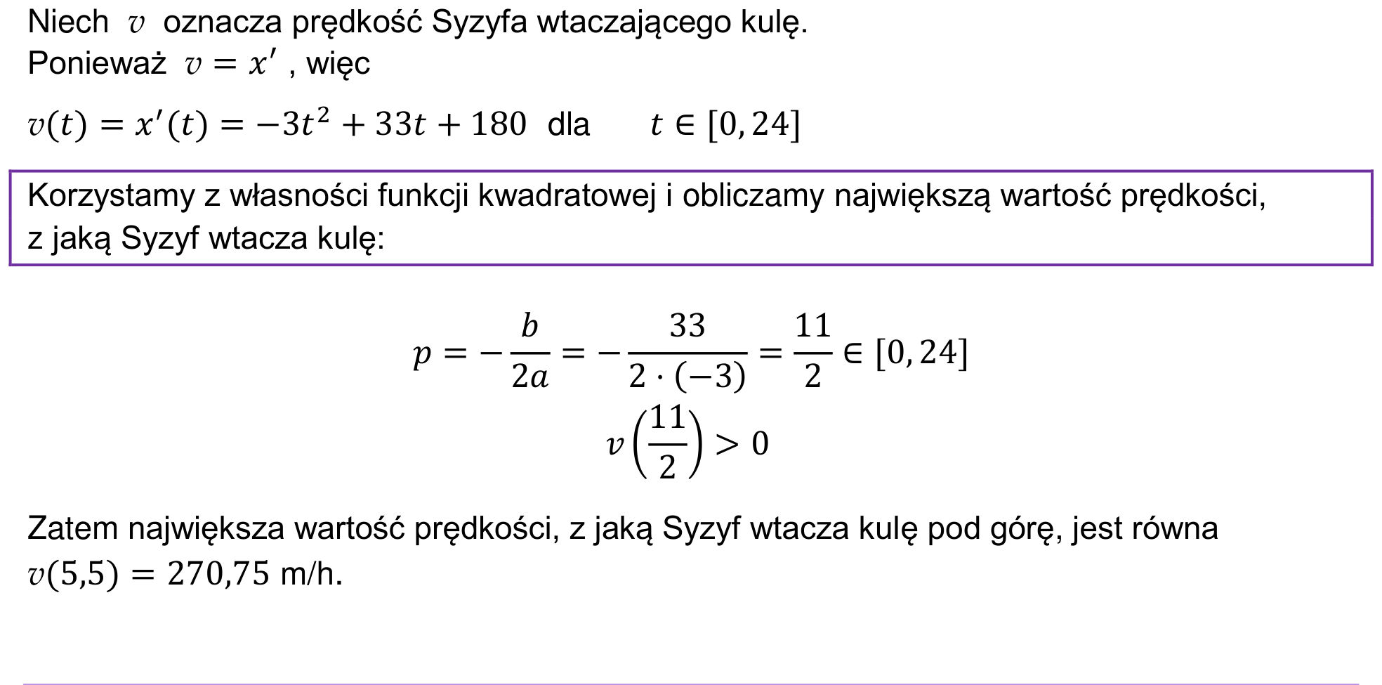Informator maturalny 2024 – rozszerzenie, odpowiedź do zadania 9, fragment 2