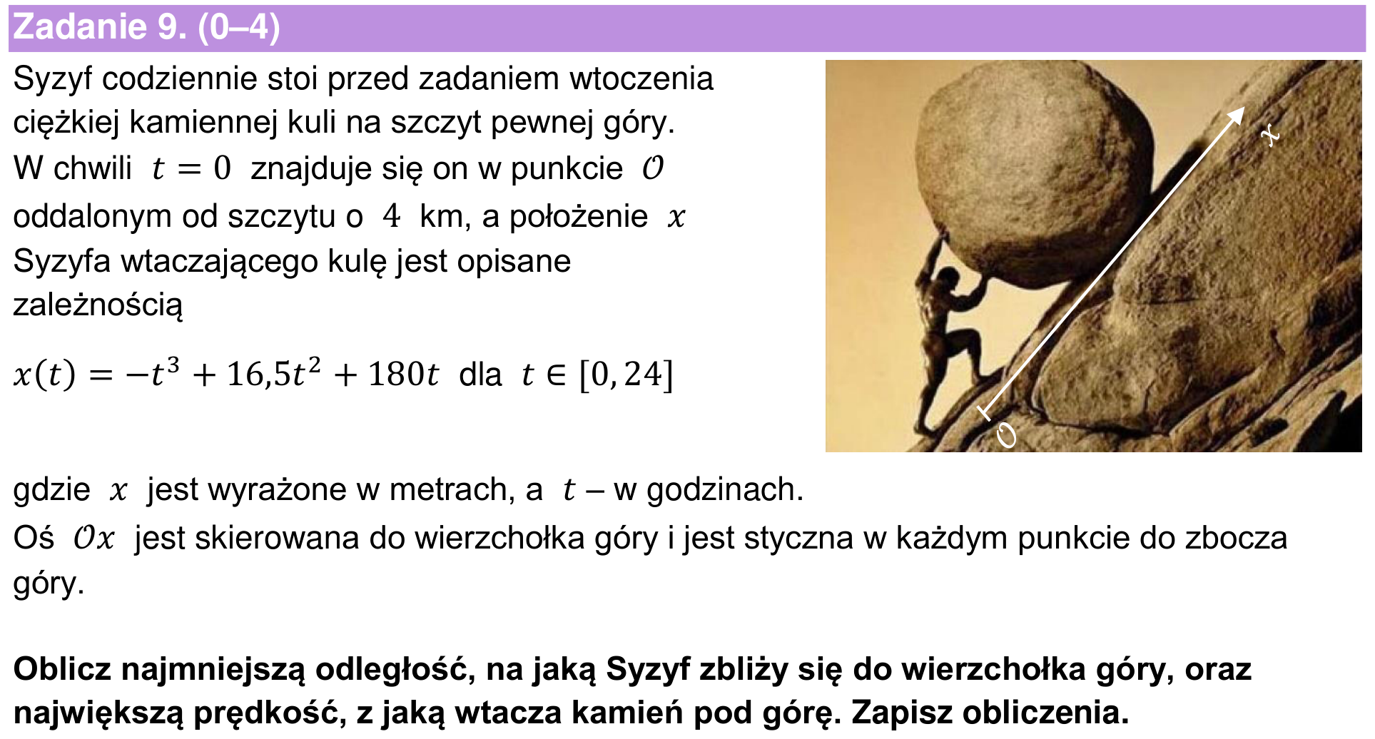 Informator maturalny 2024 – rozszerzenie, zadanie 9