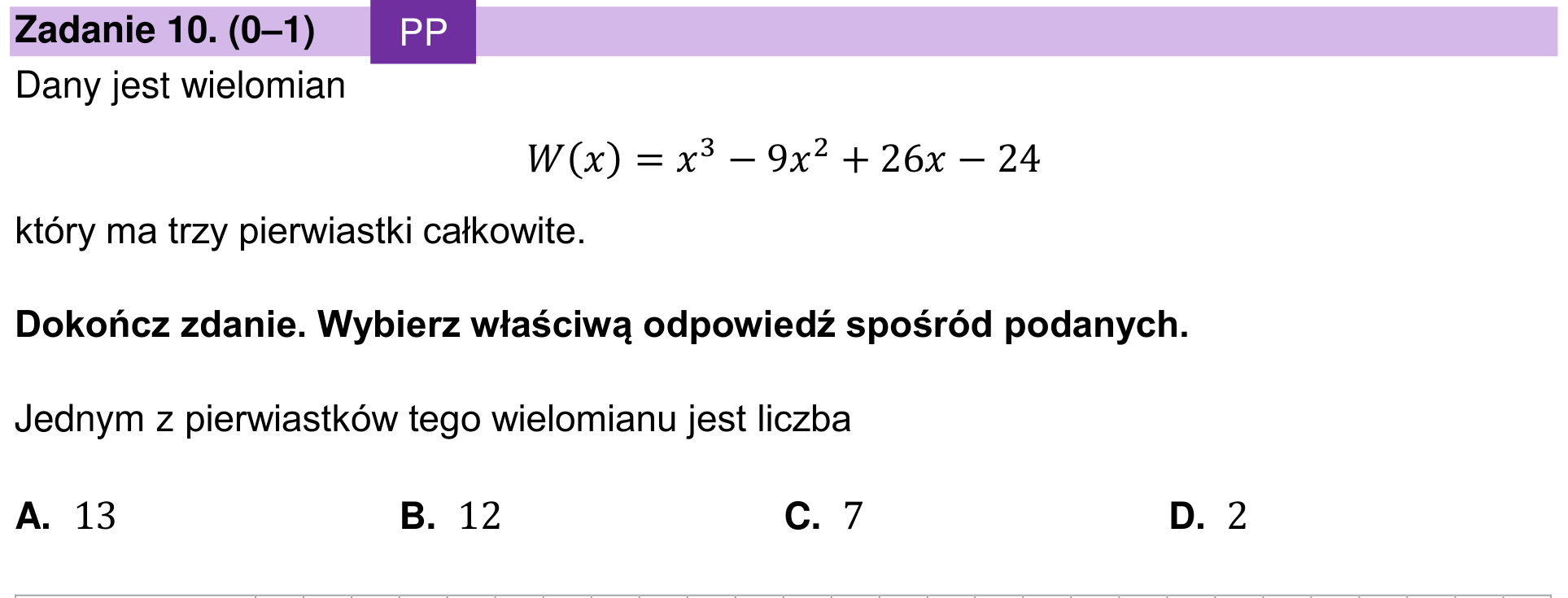 Zbiór zadań 2022 – podstawa, zadanie 10