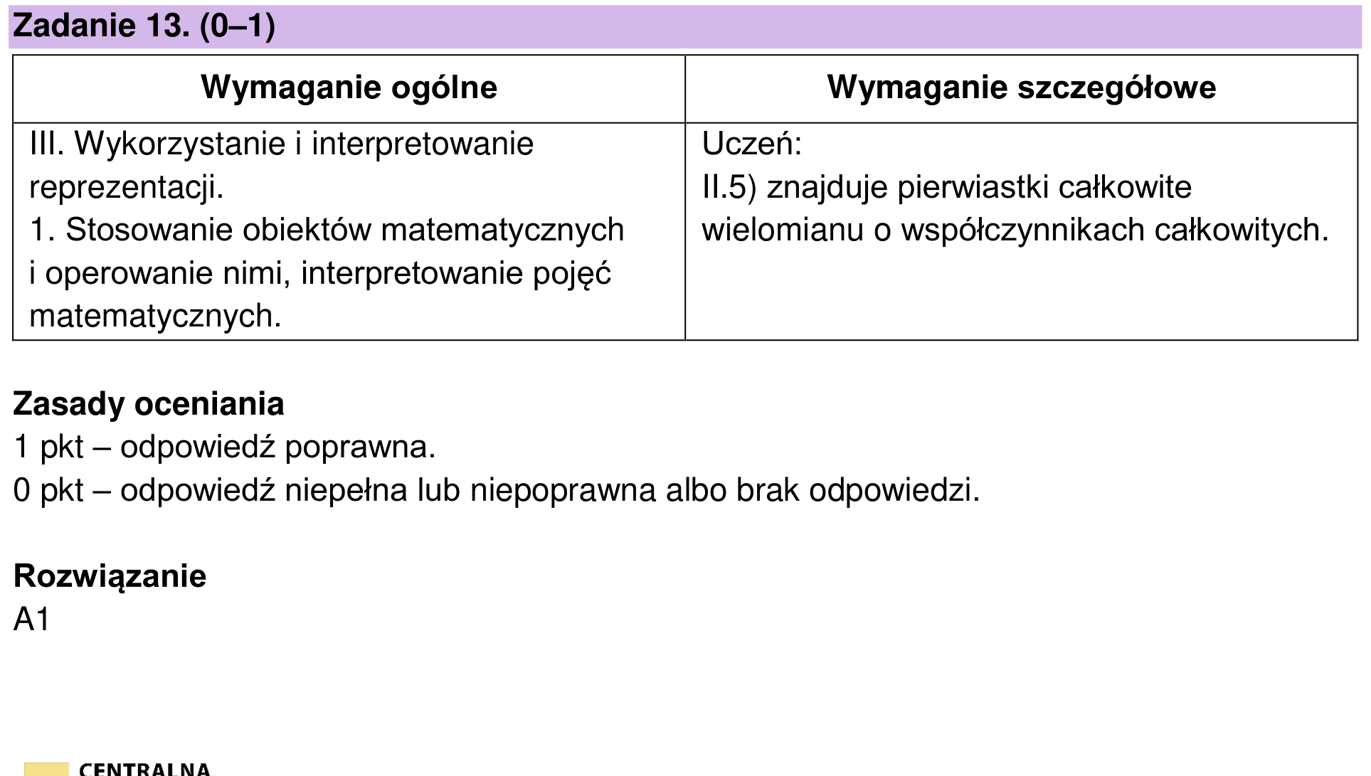 Zbiór zadań 2022 – podstawa, odpowiedź do zadania 13, fragment 1