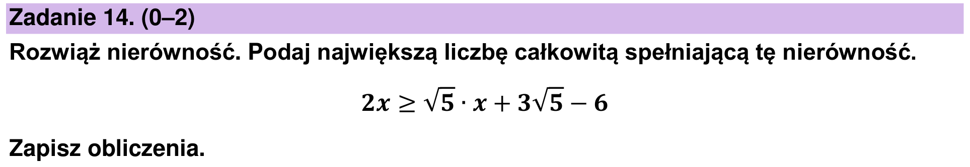 Zbiór zadań 2022 – podstawa, zadanie 14