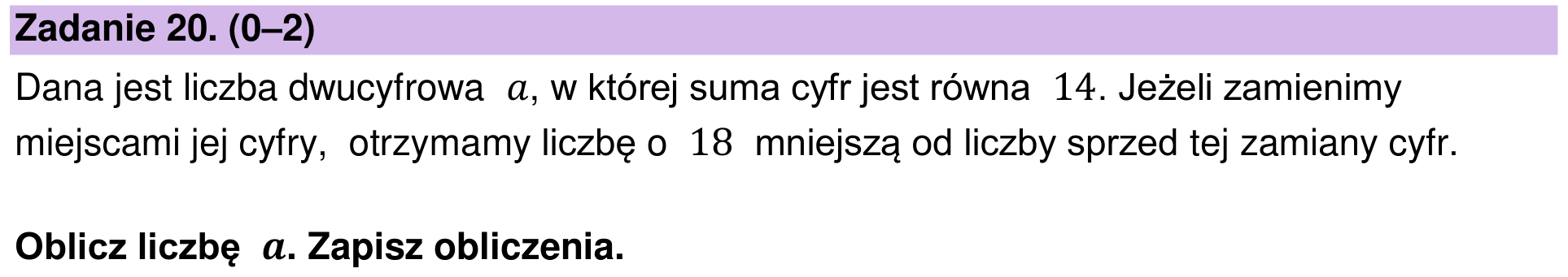 Zbiór zadań 2022 – podstawa, zadanie 20
