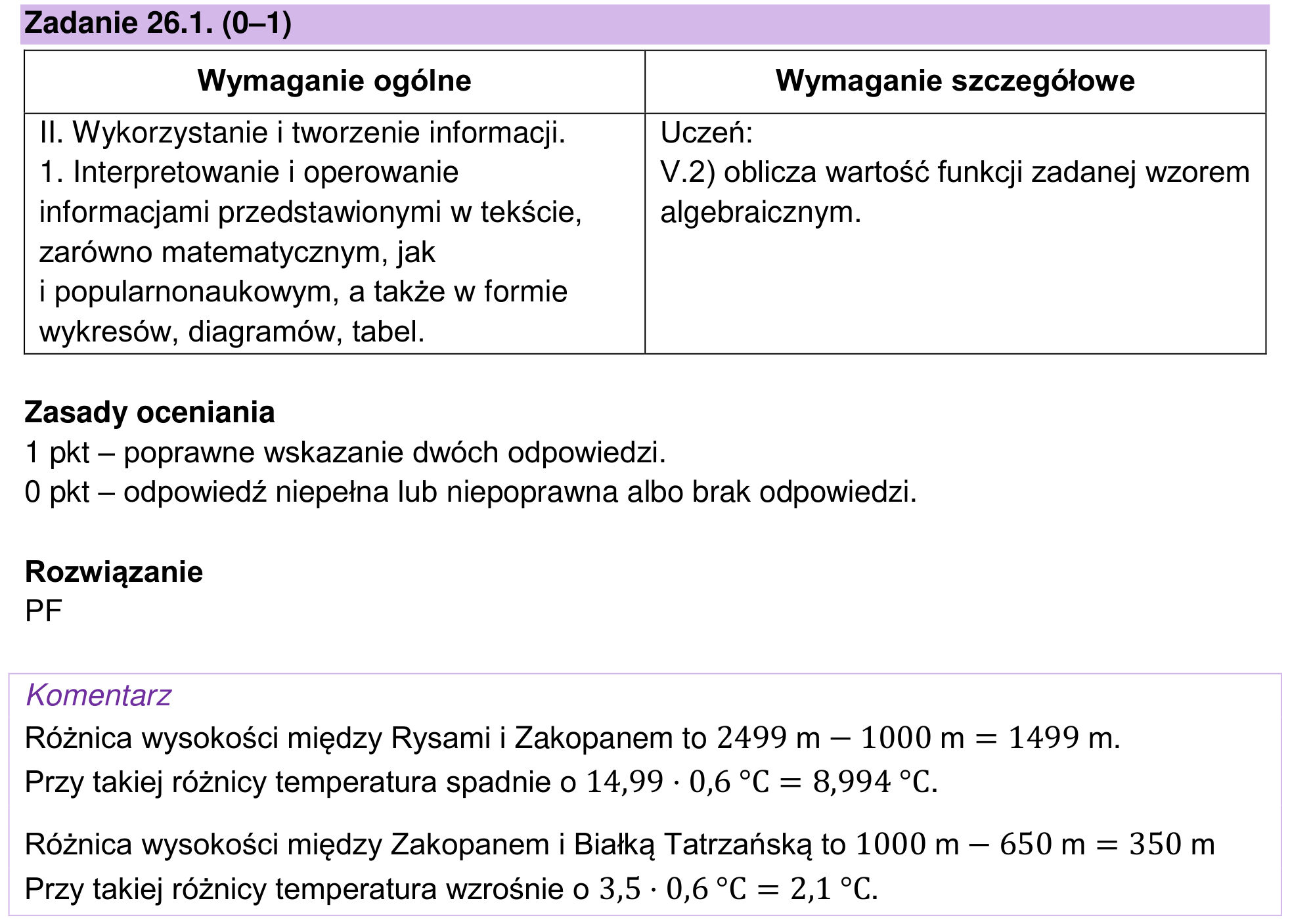Zbiór zadań 2022 – podstawa, odpowiedź do zadania 26.1