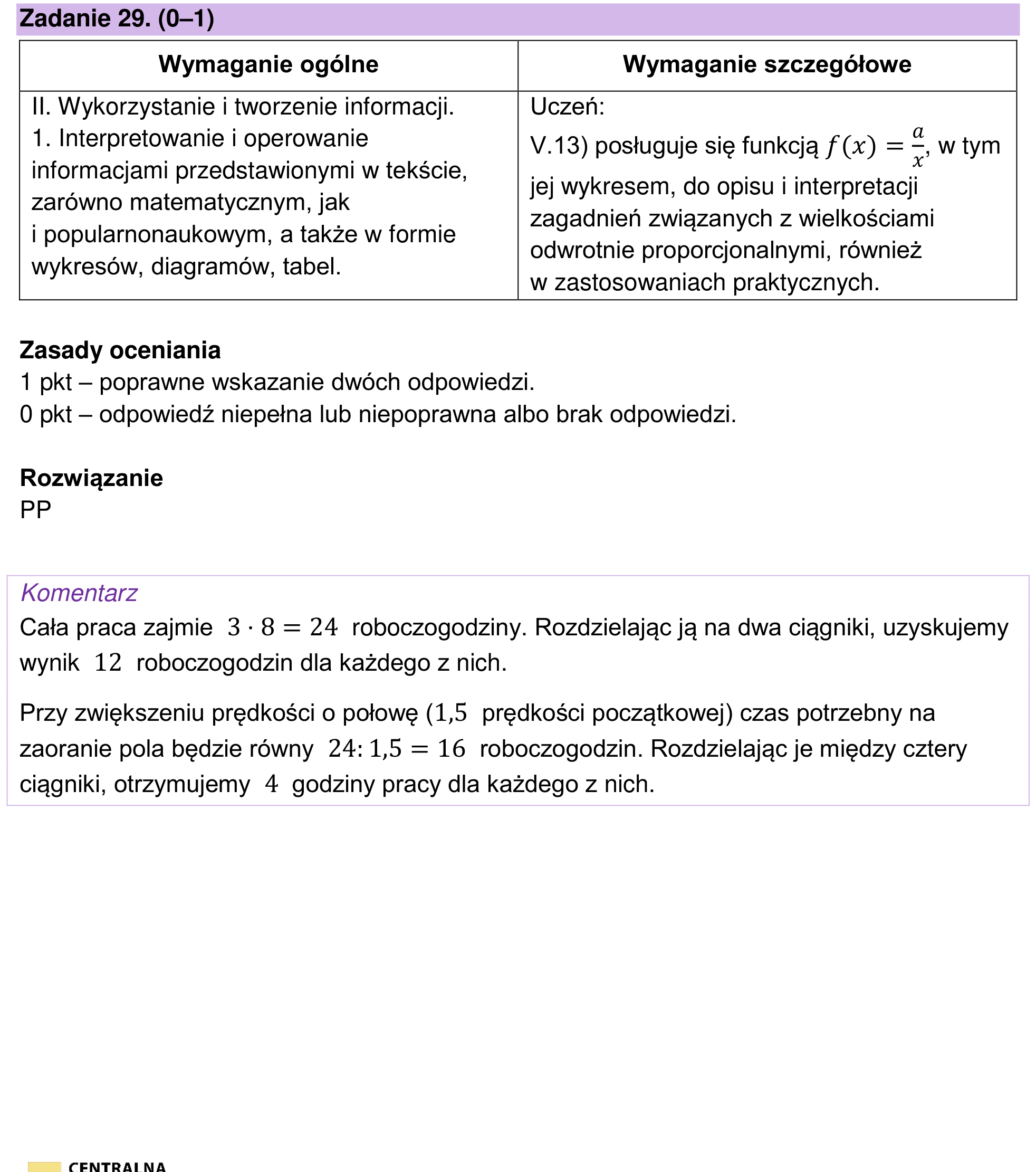Zbiór zadań 2022 – podstawa, odpowiedź do zadania 29, fragment 1