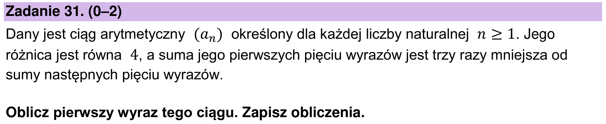 Zbiór zadań 2022 – podstawa, zadanie 31
