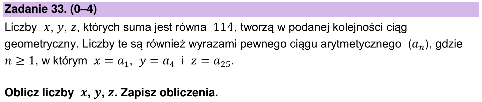 Zbiór zadań 2022 – podstawa, zadanie 33
