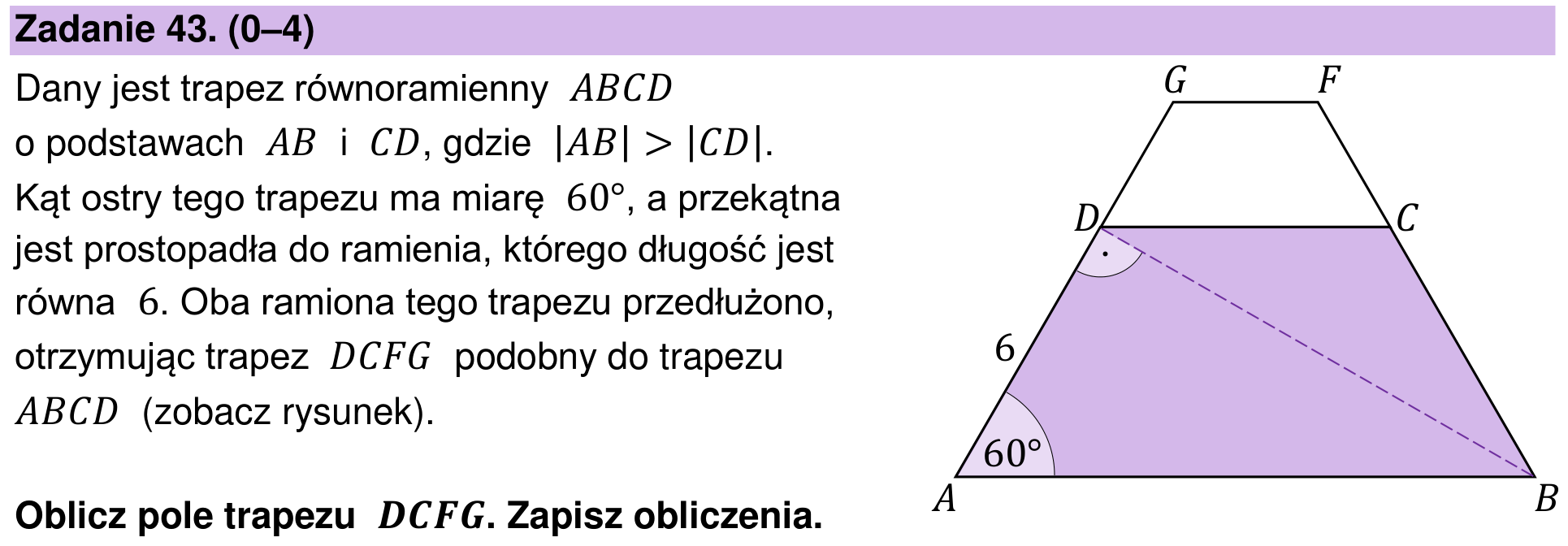 Zbiór zadań 2022 – podstawa, zadanie 43