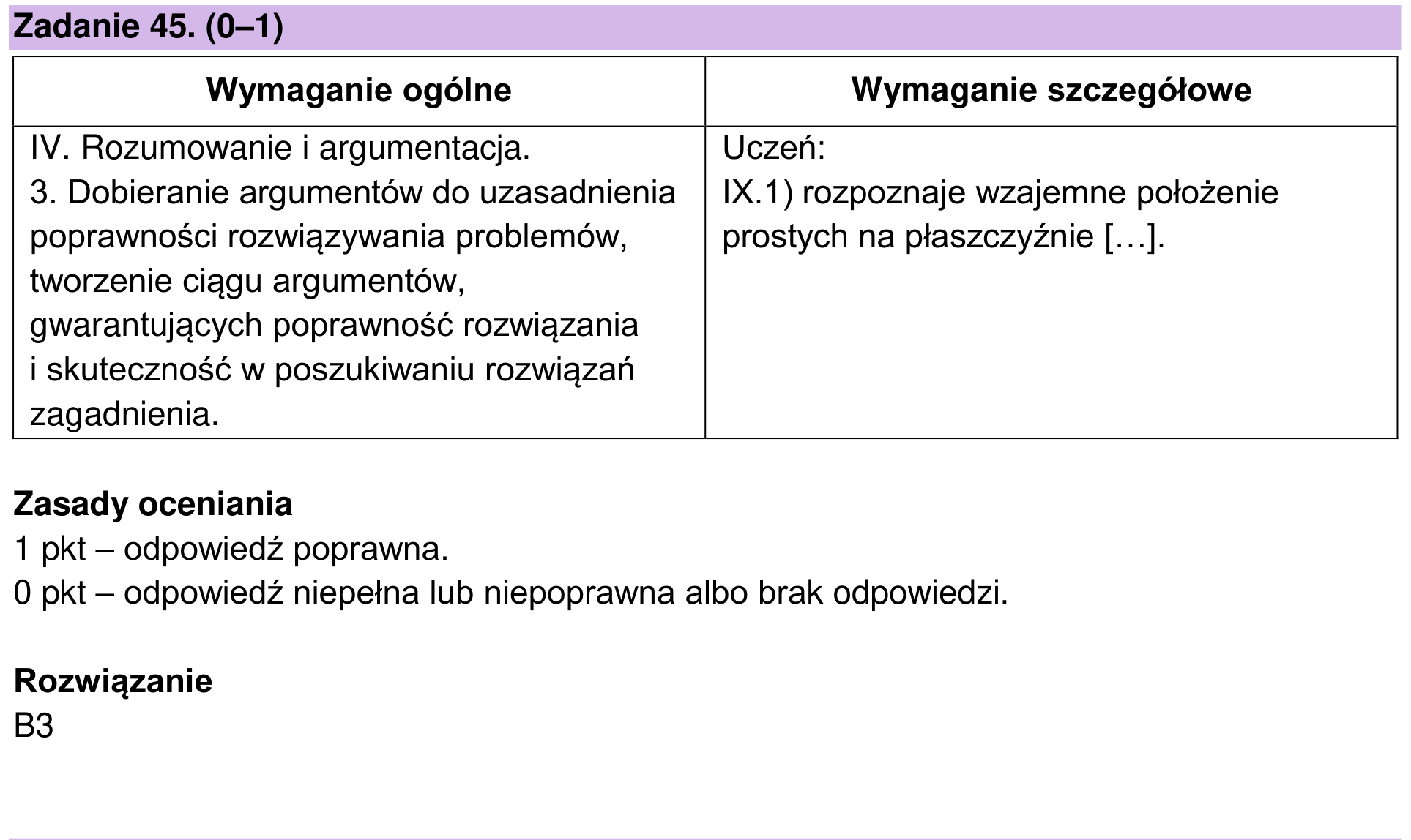 Zbiór zadań 2022 – podstawa, odpowiedź do zadania 45