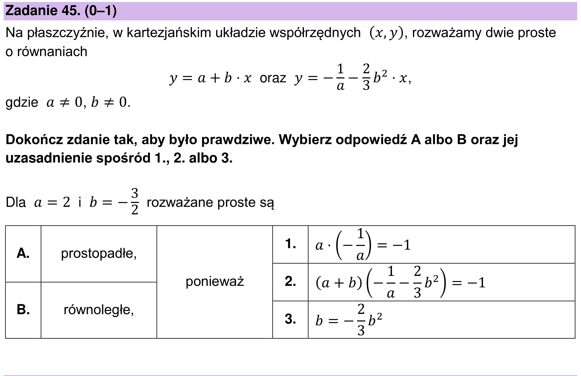 Zbiór zadań 2022 – podstawa, zadanie 45