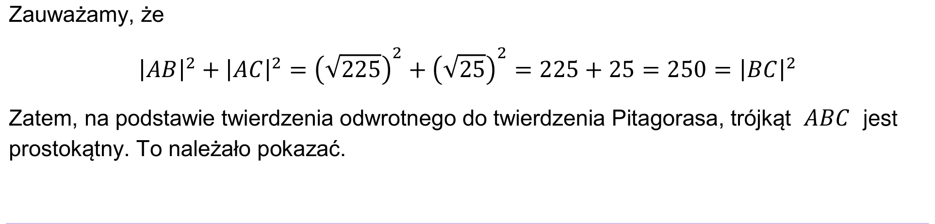 Zbiór zadań 2022 – podstawa, odpowiedź do zadania 46.1, fragment 2