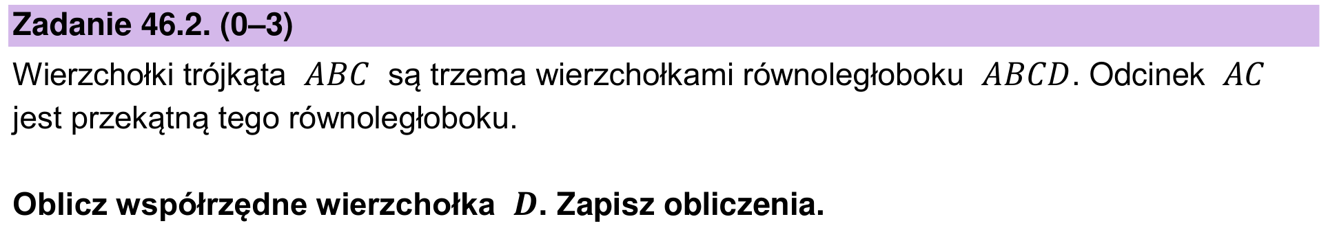 Zbiór zadań 2022 – podstawa, zadanie 46.2