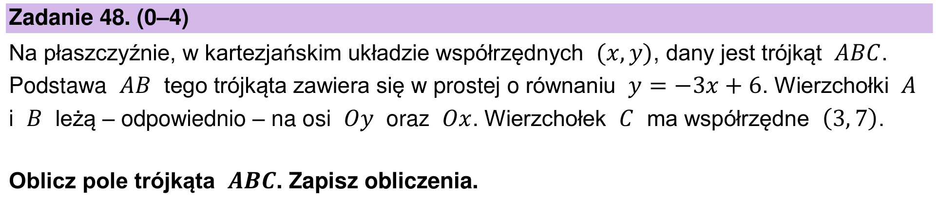 Zbiór zadań 2022 – podstawa, zadanie 48
