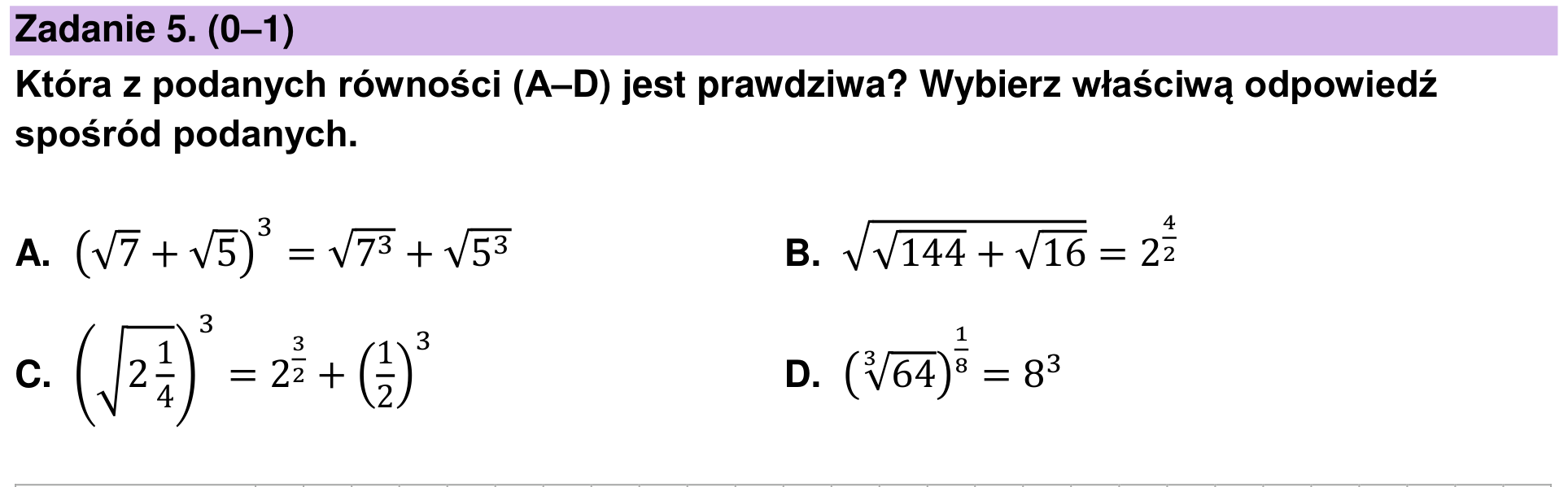 Zbiór zadań 2022 – podstawa, podgląd zadania 5