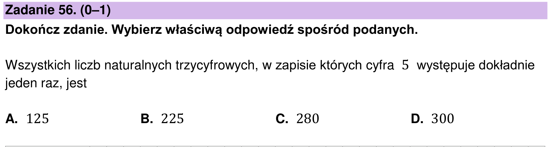 Zbiór zadań 2022 – podstawa, zadanie 56
