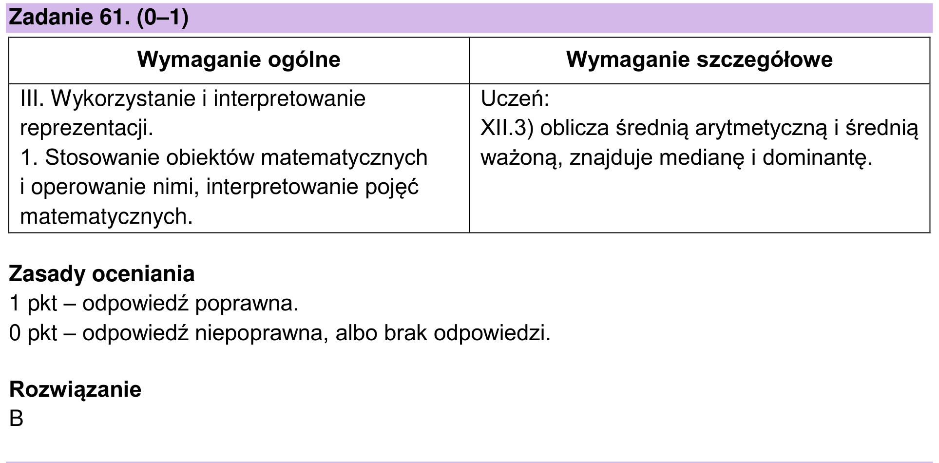 Zbiór zadań 2022 – podstawa, odpowiedź do zadania 61