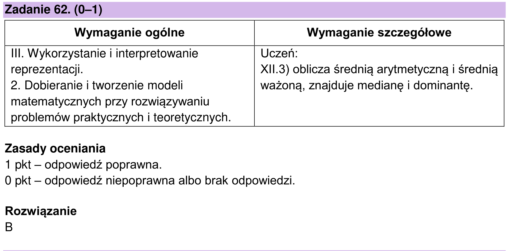 Zbiór zadań 2022 – podstawa, odpowiedź do zadania 62