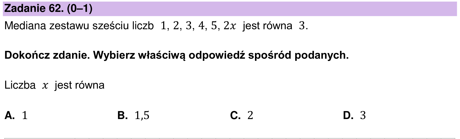Zbiór zadań 2022 – podstawa, zadanie 62