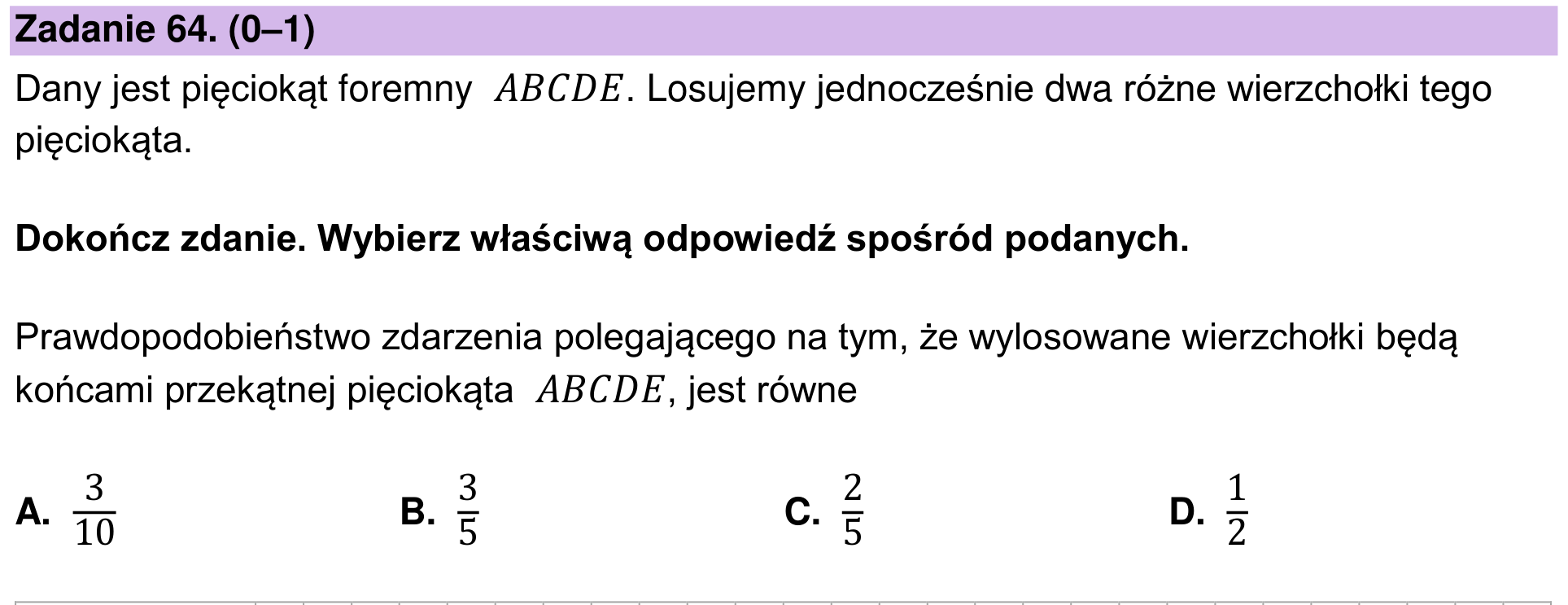 Zbiór zadań 2022 – podstawa, zadanie 64