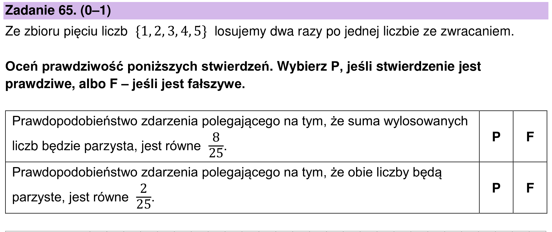 Zbiór zadań 2022 – podstawa, zadanie 65