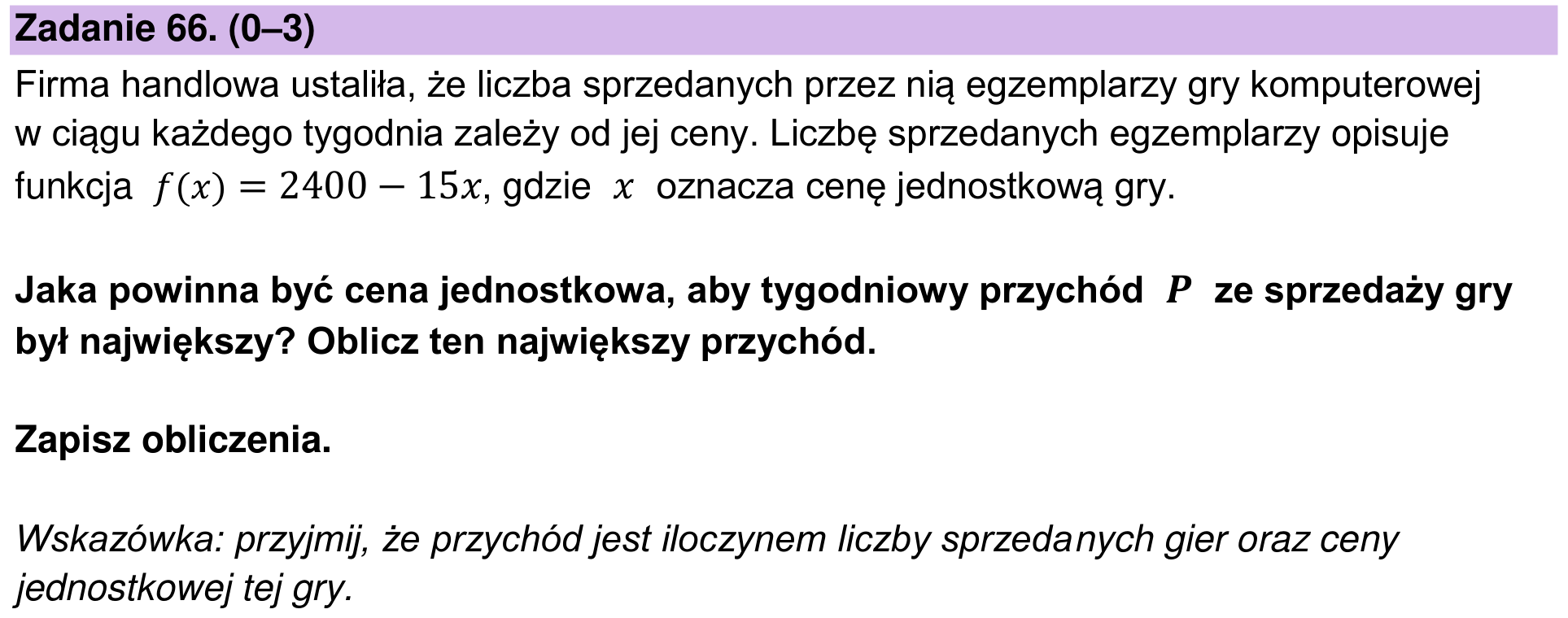 Zbiór zadań 2022 – podstawa, zadanie 66