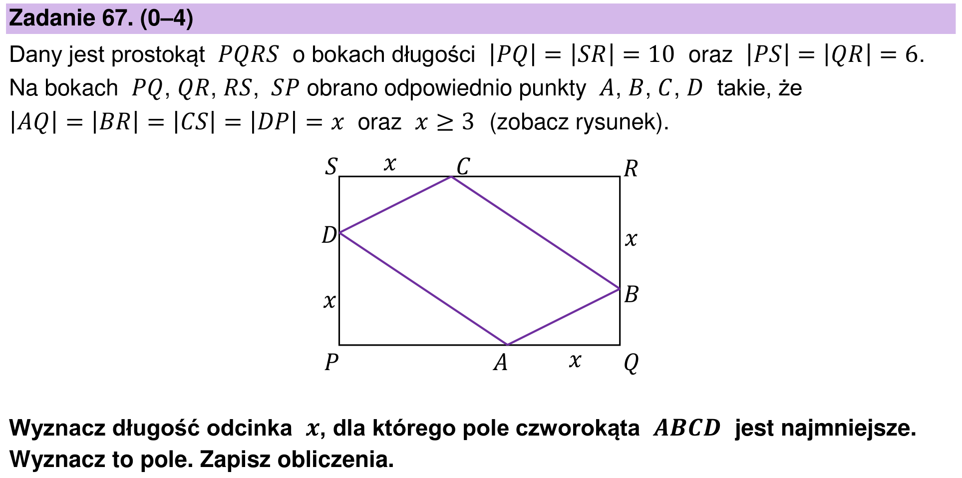 Zbiór zadań 2022 – podstawa, zadanie 67
