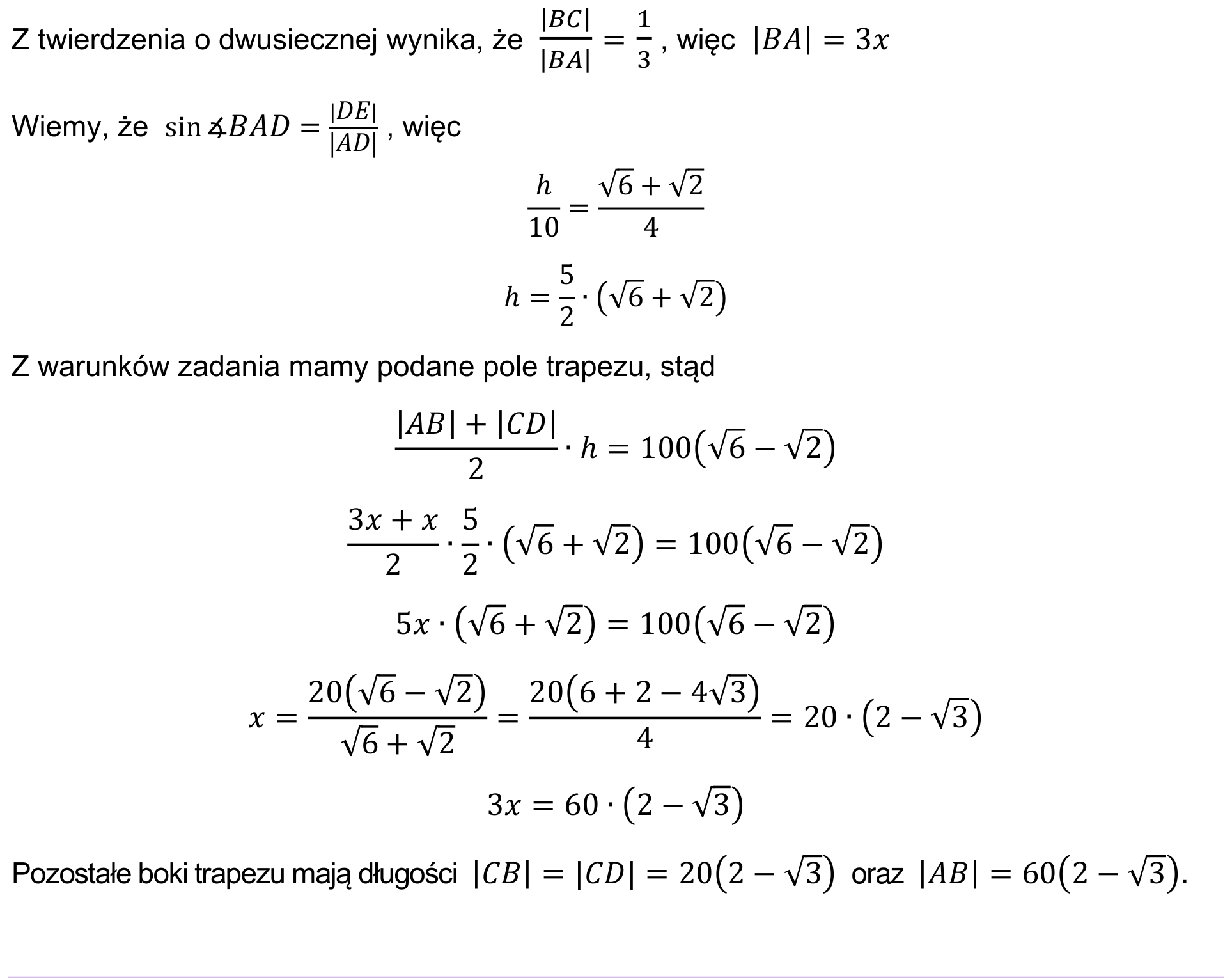 Zbiór zadań 2022 – rozszerzenie, odpowiedź do zadania 21, fragment 2
