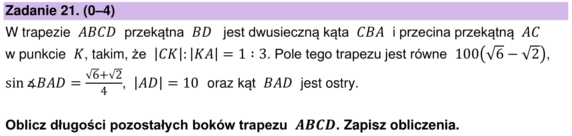 Zbiór zadań 2022 – rozszerzenie, zadanie 21
