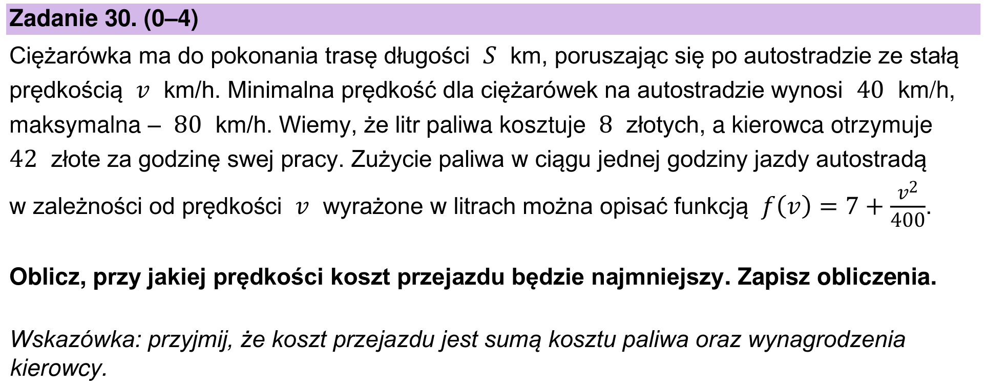 Zbiór zadań 2022 – rozszerzenie, zadanie 30