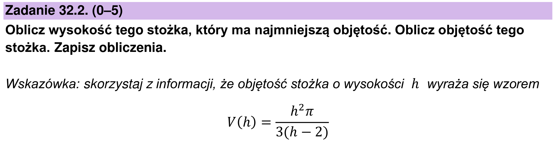 Zbiór zadań 2022 – rozszerzenie, zadanie 32.2