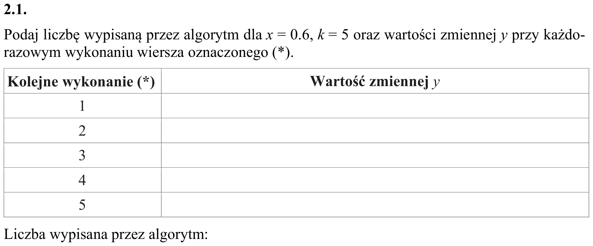 Zbiór zadań 2015, zadanie 2.1