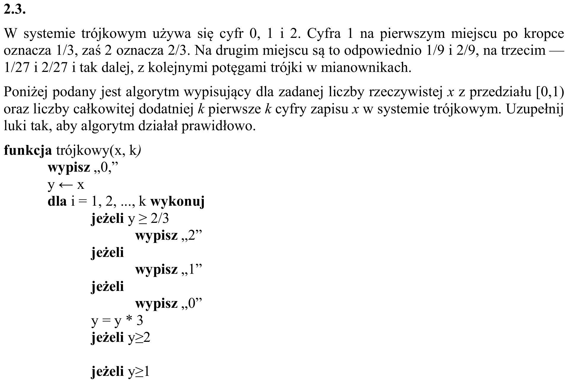 Zbiór zadań 2015, zadanie 2.3